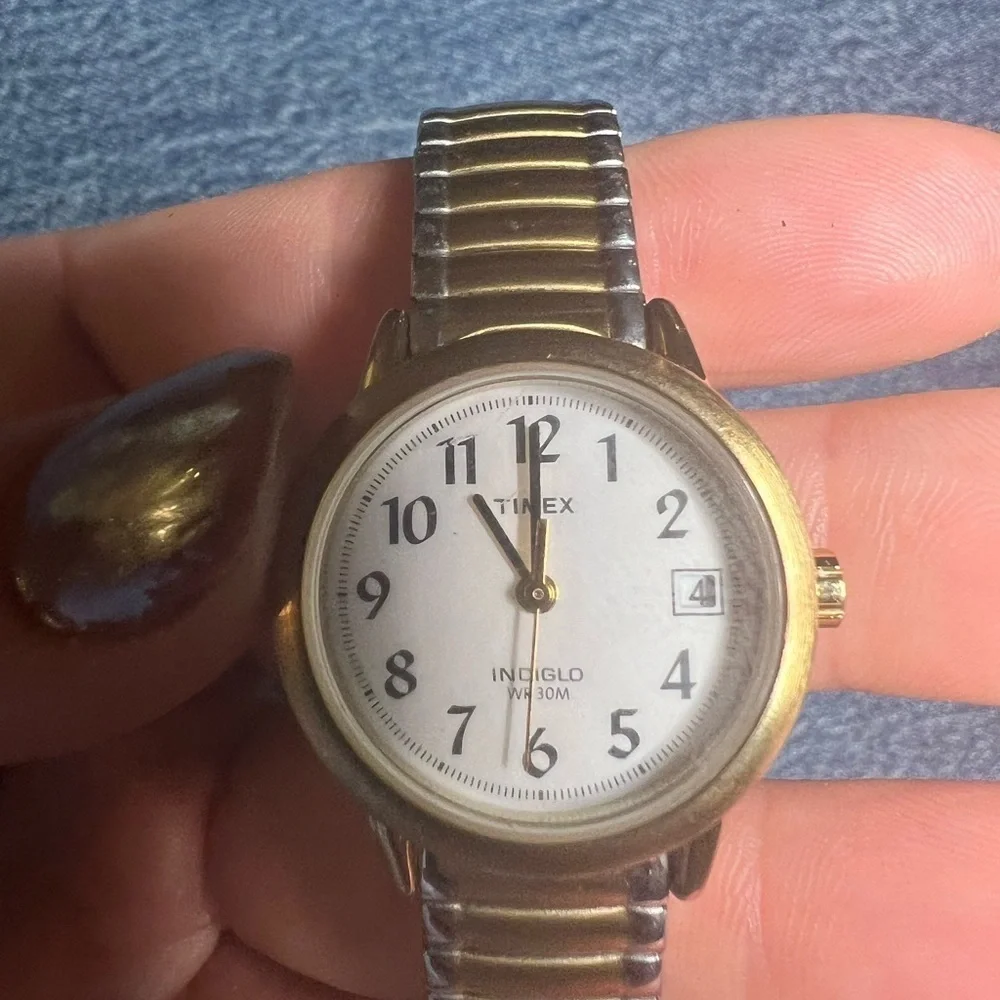 Timex Indiglo Two-Tone Gold and Silver Watch